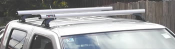 Rola Track mount roof rack on Nissan Navara D22